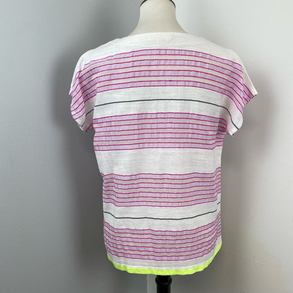 NEW Lemlem Handmade Striped Short Sleeve Top Small - Picture 3 of 7
